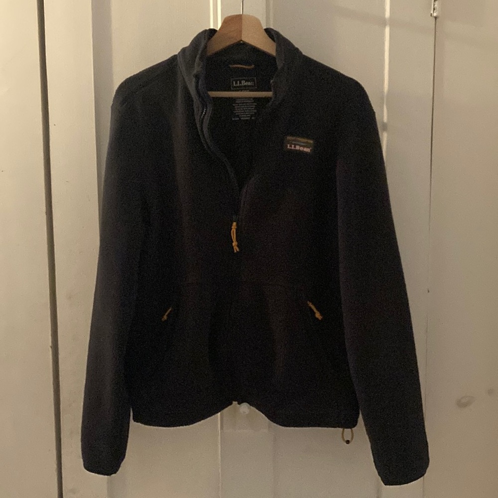 L.L. Bean Black Lightweight Fleece Jacket